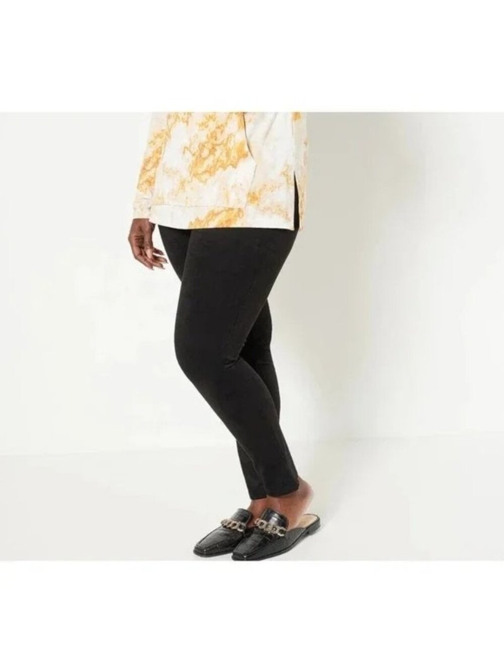 GRAVER Susan Graver Leggings Size XXS Regular Faux Suede Black Poly Blend NEW